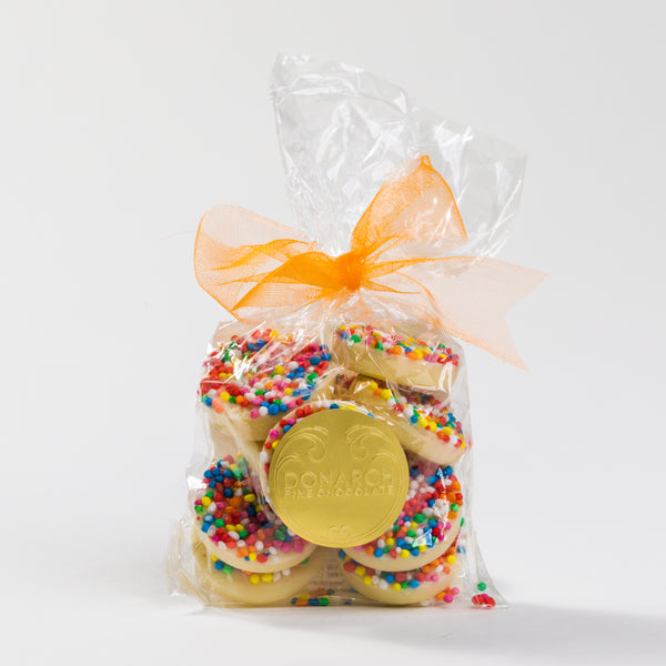 White Chocolate Sprinkle Buttons