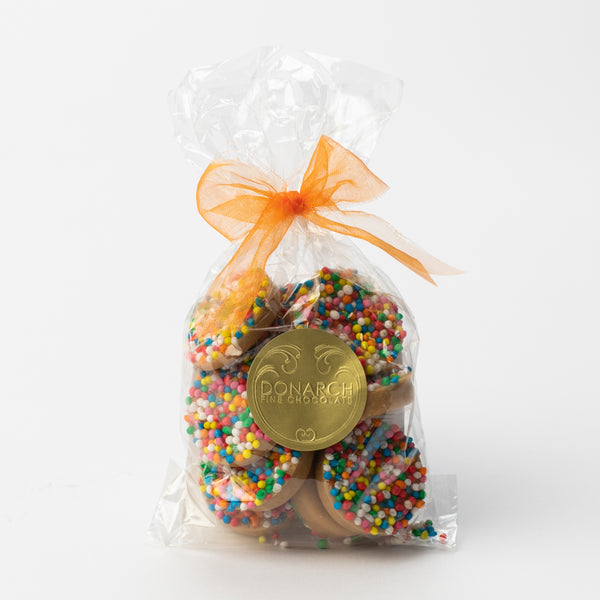 White Caramel Chocolate Sprinkle Buttons