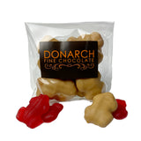 Raspberry Frogs Choc Coated - White Caramel