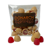 Raspberry Jellies Choc Coated - White Caramel