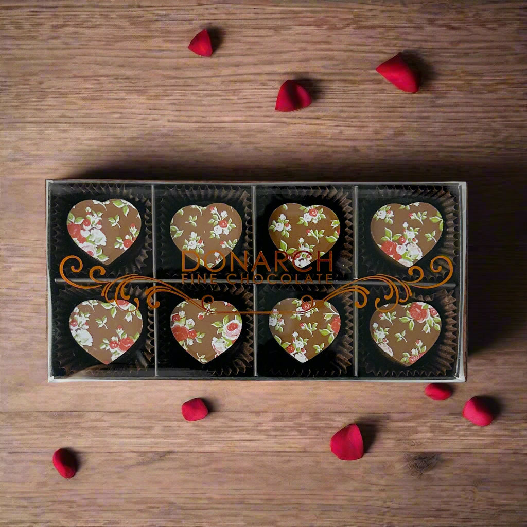 8 Piece Gift Pack - Milk Floral Hearts